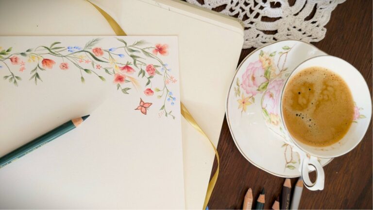 coloriage crayons de couleur fleurs
