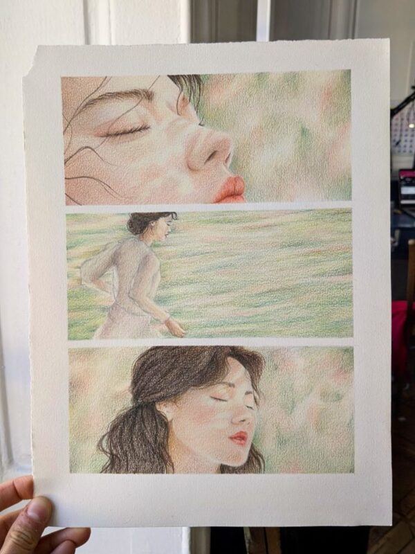 Un air de Printemps - Dessin Original