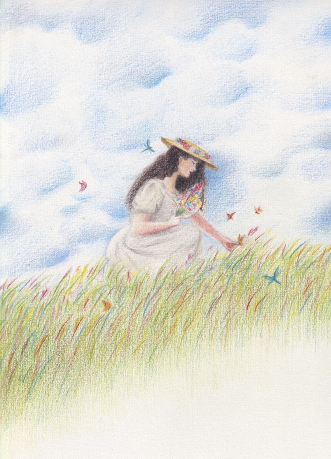 La Cueillette - Dessin Original