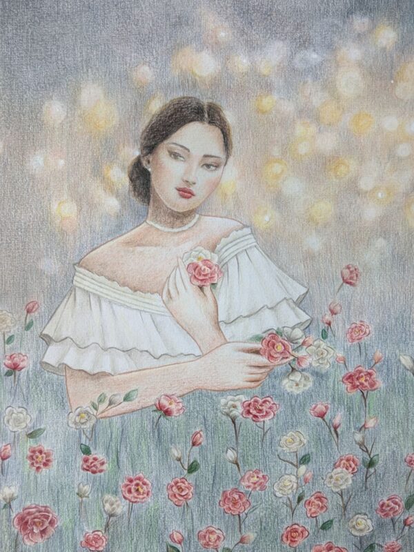 La dame aux camélias - Dessin Original